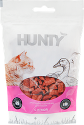 Лакомство для кошек HUNTY Хрустящие подушечки c уткой, 60г, вид