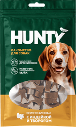 Лакомство для собак HUNTY Косточки мясные с индейкой и творогом, 70г, детальное фото