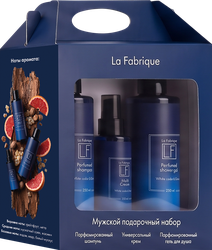 Набор подарочный LA FABRIQUE White Cedar&Citrus, Шампунь, 250мл + Гель для душа, 250мл + Крем, 110мл, фотография