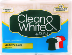 Мыло хозяйственное CLEAN&WHITE by DURU универсальное, 2x120г, изображение