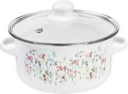 Кастрюля HOMECLUB Enamel, деколь, в ассортименте, 1.9л, картинка