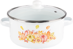 Кастрюля HOMECLUB Enamel, деколь, в ассортименте, 3.7л, детальное фото