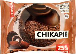 Печенье протеиновое глазированное CHIKALAB с начинкой тройной шоколад, 60г, изображение