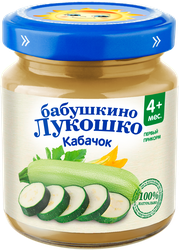 Изображение товара Пюре БАБУШКИНО ЛУКОШКО Кабачок, с 4 месяцев, 100г