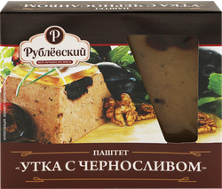 Изображение товара Паштет РУБЛЁВСКИЙ Утка с черносливом, категория Б, 200г