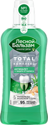 Ополаскиватель для полости рта ЛЕСНОЙ БАЛЬЗАМ Total Комплекс с морской солью, экстрактом имбиря и чаем матча, 400мл, картинка
