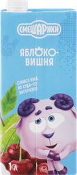 Нектар фруктово-ягодный СМЕШАРИКИ Вишня и яблоко, с 3 лет, 1л, изображение