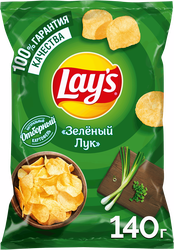 Чипсы картофельные LAY'S Молодой зеленый лук, 140г, фото