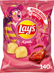 Чипсы картофельные LAY'S Краб, 140г, вид