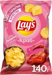 Чипсы картофельные LAY'S Краб, 140г, изображение
