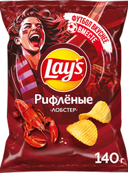 Чипсы картофельные LAY'S Рифленые Лобстер, 140г, детальное фото