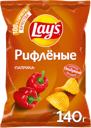 Чипсы картофельные LAY'S Рифленые Паприка, 140г, фотография