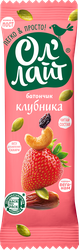 Батончик фруктово-ореховый ОЛ'ЛАЙТ Клубничный, 30г, вид