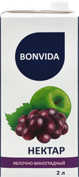 Нектар BONVIDA Яблочно-виноградный, 2л, вид