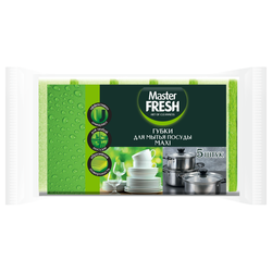 Губка для посуды MASTER FRESH Maxi, 5шт, изображение