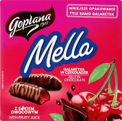Мармелад JUTRZENKA Mella в шоколаде со вкусом вишни, 190г, картинка
