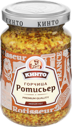 Горчица КИНТО Ротисьер средне-острая, 170мл, детальное фото