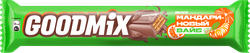 Батончик шоколадный GOODMIX мандариновый вкус, 40г, крупный план