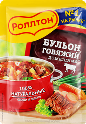 Изображение товара Бульон РОЛЛТОН Домашний Говяжий, 90г Изображение товара Бульон РОЛЛТОН Домашний Говяжий, 90г