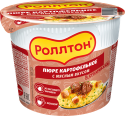 Пюре картофельное РОЛЛТОН с мясным вкусом, 40г, фото