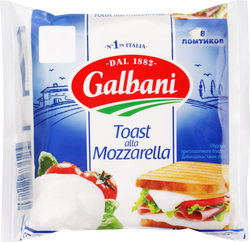 Сыр плавленый GALBANI Mozzarella 45%, ломтевой, без змж, 150г, картинка