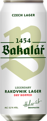 Пиво светлое BAKALAR Холодного охмеления фильтрованное пастеризованное 5,2%, 0.5л, картинка