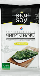 Чипсы нори SEN SOY Original, из морской водоросли Порфира, 4,5г, крупный план