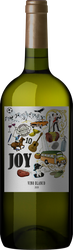 Вино JOY Шардоне-Шенен Блан белое сухое, 1.125л, крупный план