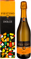 Вино игристое FIESTINO Дольче белое полусладкое, п/у, 0.75л, картинка