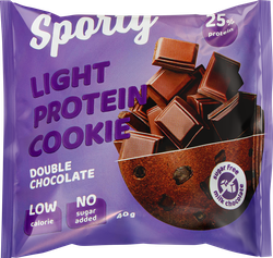 Печенье протеиновое SPORTY Protein Light Двойной шоколад, 40г, изображение