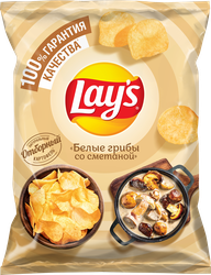 Чипсы картофельные LAY'S Белые грибы со сметаной, 105г, фото