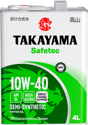 Масло моторное TAKAYAMA полусинтетическое SAE 10W-40 API SL/СF, 4л, вид