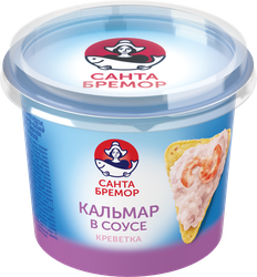 Кальмар рубленый САНТА БРЕМОР с креветкой, в сливочном соусе, 150г, изображение