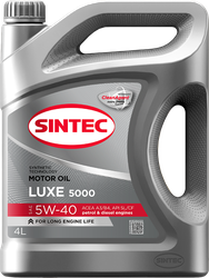 Масло моторное SINTEC Luxe 5000 5W-40 SL/CF, полусинтетическое, 4л, фотография