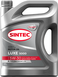Масло моторное SINTEC Luxe 5000 5W-30 SL/CF, полусинтетическое, 4л, вид