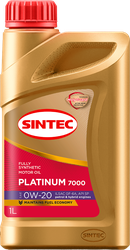Масло моторное SINTEC Platinum 7000 0W-20 GF-6А, синтетическое, 1л, фото