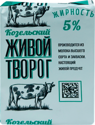 Творог КОЗЕЛЬСКОЕ МОЛОКО 5%, без змж, 180г, фотография