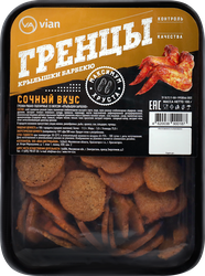 Гренки ржано-пшеничные ГРЕНЦЫ со вкусом крылышек барбекю, 100г, вид