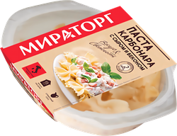 Паста МИРАТОРГ Карбонара с сыром и беконом, 260г, фотография