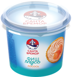 Паста из тресковых рыб САНТА БРЕМОР Фиш-мусс, с лососем, 140г, изображение