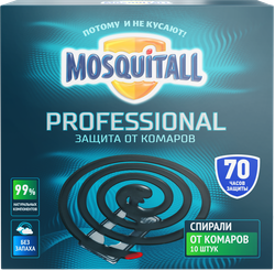 Спирали от комаров MOSQUITALL Профессиональная защита, 10шт, изображение