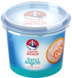 Паста из тресковых рыб САНТА БРЕМОР Фиш-мусс, с кальмаром и креветкой, 140г, картинка