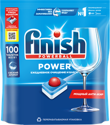Средство для посудомоечных машин FINISH Power, 100шт, вид