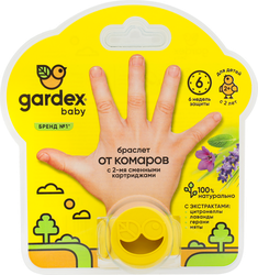 Изображение товара Браслет от комаров детский GARDEX Baby с 2 сменными картриджами, 44г