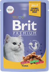 Корм консервированный для взрослых кошек BRIT Premium Тунец в желе, 85г, изображение