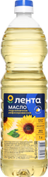 Масло подсолнечное ЛЕНТА рафинированное дезодорированное высший сорт, 1л, картинка