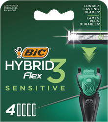 Кассеты сменные для бритвы BIC Флекс Гибрид 3 Сенситив, 4шт, вид