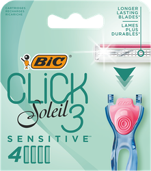 Кассеты сменные для бритвы BIC Мисс Солей Клик 3 Сенситив, 4шт, детальное фото