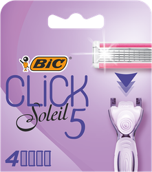 Кассеты сменные для бритвы BIC Мисс Солей Клик 5, 4шт, детальное фото