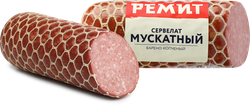 Изображение товара Колбаса варено-копченая РЕМИТ Сервелат Мускатный, весовая